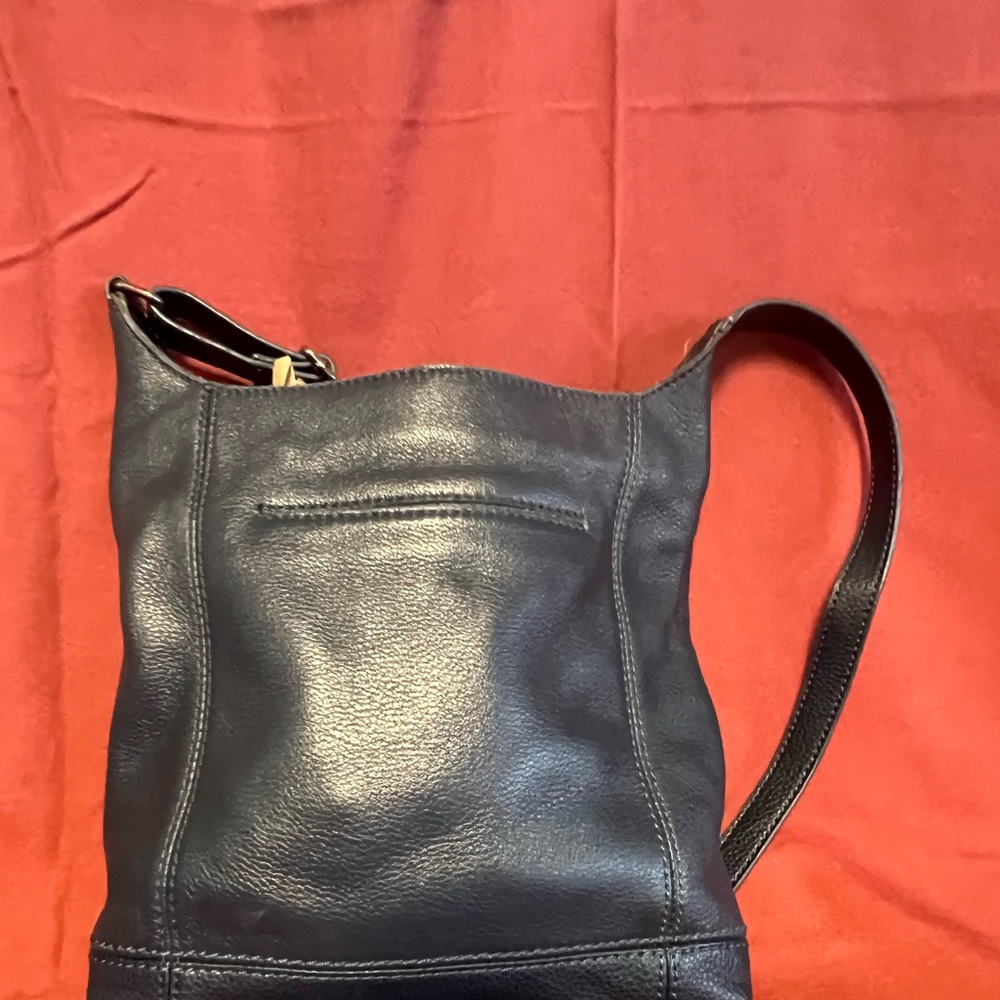 The Sak Black Leather Crossbody Hobo Bag